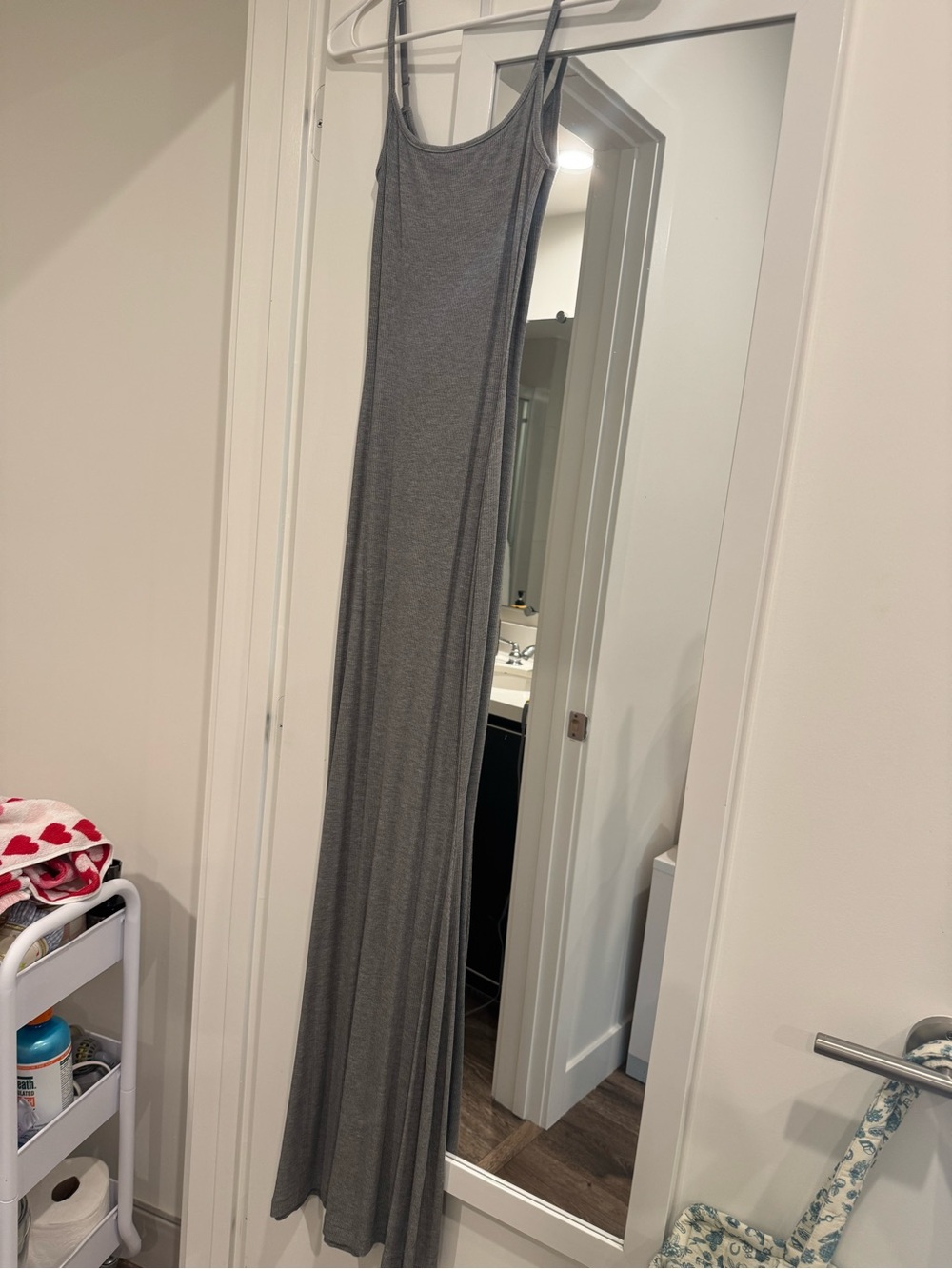 Skims Grey Long Slip Dress